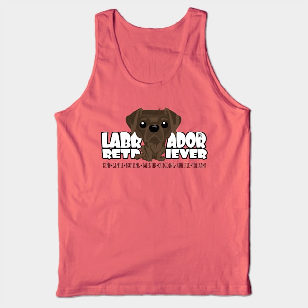 Labrador Retriever (Choco) - DGBighead Tank Top by DoggyGraphics